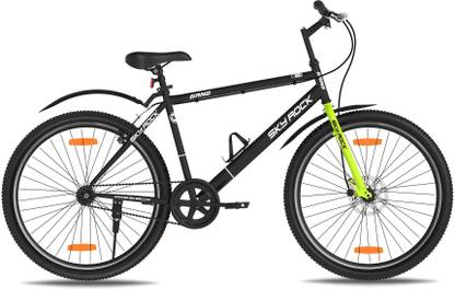 GANG Cycles Skyrock Single Speed Bike With Front Disc and V-Brake (BLACK) 26 T (inch) Mountain Cycle