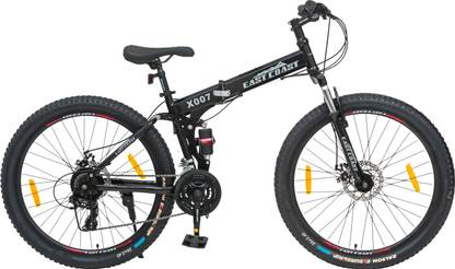 EAST COAST X 007 Folding Cycle 26T Multi-Speed Dual Suspension Disc Brakes 21Speed 26 T (inch) Folding Bikes/Folding Cycle