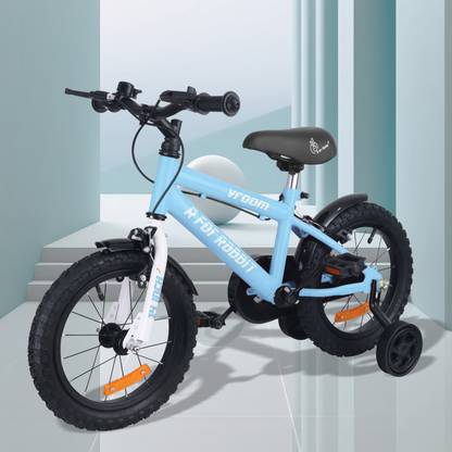 R for Rabbit Vroom Bicycle for Kids 14'' for 3-5 Years | Training Wheels| 90% Installed 10 T (inch) Road Cycle