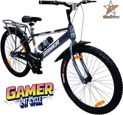 DADSTAR GAMER 24T CYCLE FOR AGE 9-12 YEARS 24INCH BICYCLE FOR 5.5FT HEIGHT SINGLE SPEED 24 T (inch) BMX Cycle