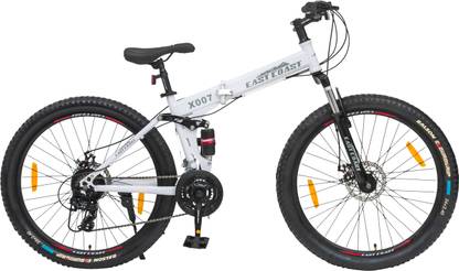EAST COAST X 007 Folding Cycle 26T Multi-Speed Dual Suspension Disc Brakes 21Speed 26 T (inch) Folding Bikes/Folding Cycle