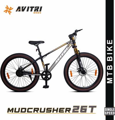 AVITRIBIKES Mudcrusher-26 Single Speed Disc Brake Adult-Mountain Cycle 26 T (inch) Mountain Cycle