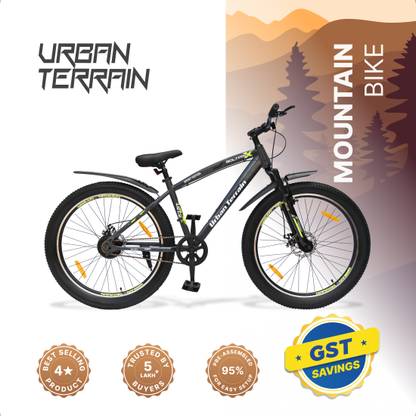 Urban Terrain Bolt Pro 27.5T Steel Frame MTB Cycle for Men with Dual Disc Brakes 27.5 T (inch) Road Cycle
