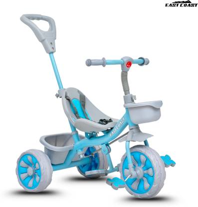 EAST COAST Junior Tricycle For Kids 2+ Yrs With Storage Basket, Parental Control, Seat Belt 12 T (inch) BMX Cycle