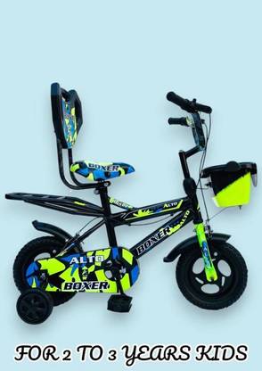 Xaipro 10T PREMIUM QUALITY BOXER CYCLE ( GREEN ) FOR 2 TO 3 YEARS KIDS 96% ASSEMBLE 10 T (inch) BMX Cycle