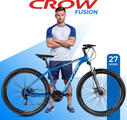 Crow FUSION 27 | 6061 ALLOY FRAME | FULLY FITTED | LOCKOUT SUSPENSION 27.5 T (inch) Mountain Cycle