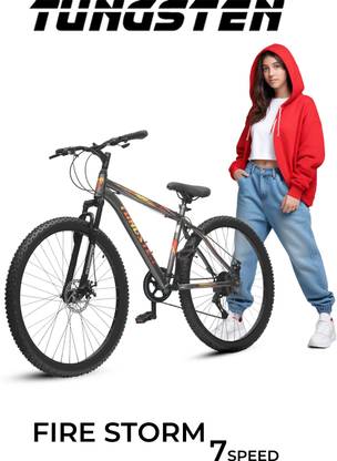 TUNGSTEN FIRE STORM 7 SPEED | DUAL DISC BRAKES | FRONT SUSPENSION FORK | FULLY FITTED 29 T (inch) Mountain Cycle
