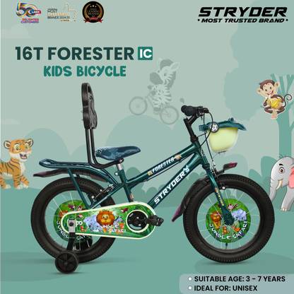STRYDER Forester IC 16" Kids Bicycle - For 4 to 6 Years | 16 T (inch) BMX Cycle