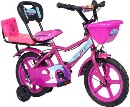 NORMAN JR Double Seat Kids Bicycle 14 Inch Cycle for 2 to 5 Year-Pink 14 T (inch) Road Cycle