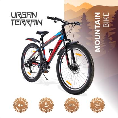 Urban Terrain Mountain Bike Shimano Geared Cycles for Men with Dual Disc Brake MTB UT2000 27.5 T (inch) Road Cycle