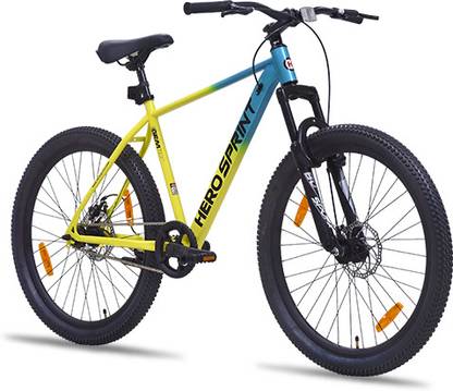 HERO Sprint Blunt |FRONT SUSPENSION| SEMI FAT TYRES 27*2.40|Dual Disc Brakes] 27.5 T (inch) Mountain Cycle