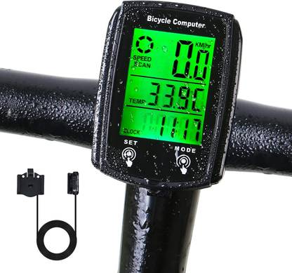 Linist Universal 19 Functions IP54 Waterproof Bicycle Speedometer Wired Cyclocomputer