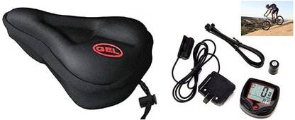 Gymisa Bicycle Speedometer Odometer With Seat Gel Cover Combo Wired Cyclocomputer