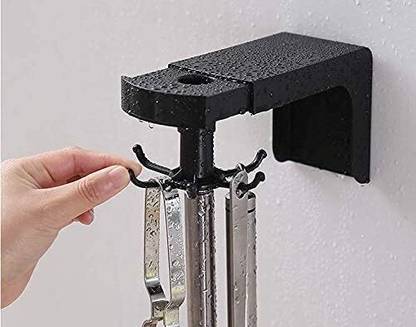 Demokrazy Utensil Drying Rack, 360 Degree Rotated, 6 Hooks, Cutlery Holder, Hanger Hook Cylinder Drying Rack