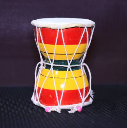 SHIV JI DAMRU 6 Inch Damru Multicolour Damaru