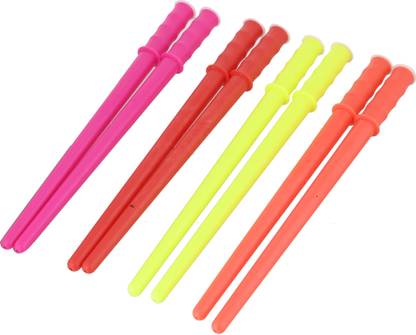 Ascension Set of 4 Plastic Dandiya Garba Sticks for Girls Women Navratri Dance Dandia Sticks