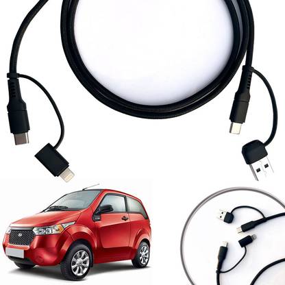 AUTO PEARL 3-in-1 Cable 1 m 4 in 1 Rapid Data Cable compatible with Reva E20