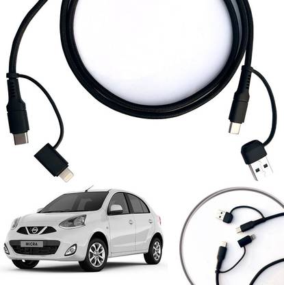 AUTO PEARL 3-in-1 Cable 1 m 4 in 1 Rapid Data Cable compatible with Micra XE Model