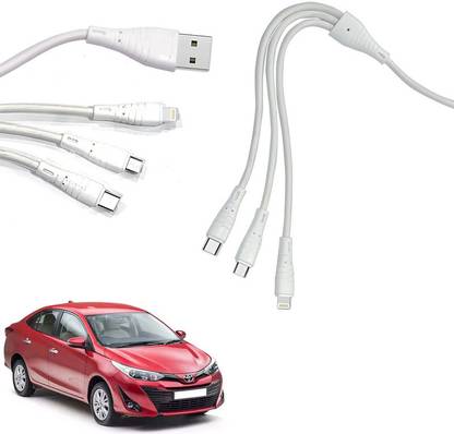 AUTO PEARL 3-in-1 Cable 1 m 3 in 1 WL-49 Rapid Data Cable compatible with Yaris
