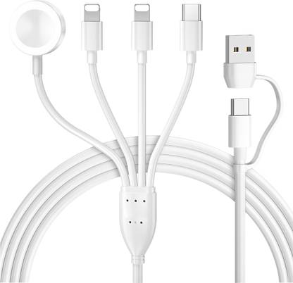 ZITRONIX 4-in-1 Cable 2 A 1.8 m Copper Braiding USB C Multi Device Magnetic iWatch Charger Lightning Cable
