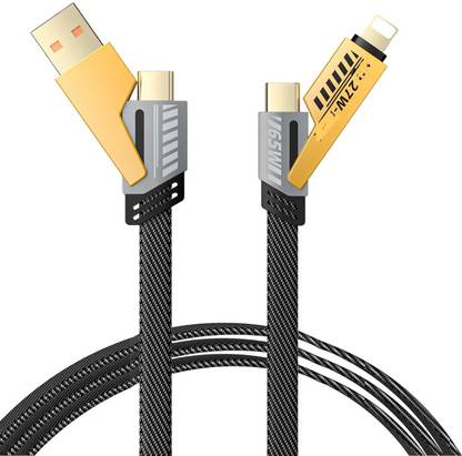 POZUB 4-in-1 Cable 1.2 m 65W Dual Type-C Fast Charging Cable 4-in-1 Multifunction Data Transmission Cable