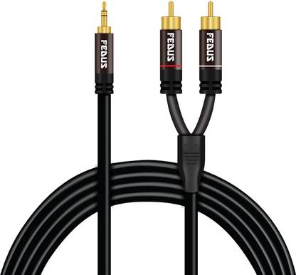 फेडस 3.5mm to RCA Cable 3.5mm Male Audio Adapter 2RCA Gold Plated Shielded AUX Cable