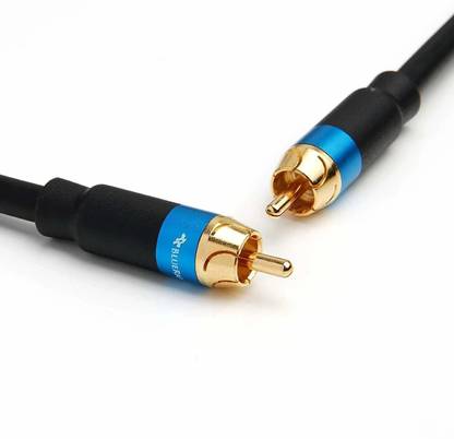 BlueRigger AUX Cable 4.5 m Dual Shielded Subwoofer Audio RCA Cable with Gold plated connectors (15 Feet)