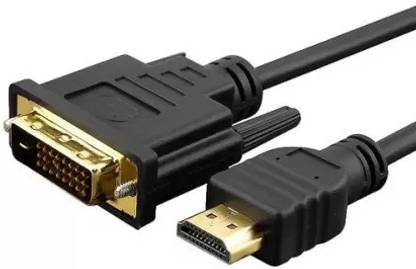 ULTRABYTES DVI Cable 1.5 m HDMI to DVI Cable Bi-Directional, HDMI Male to DVI(24+1) Male Braid Cable
