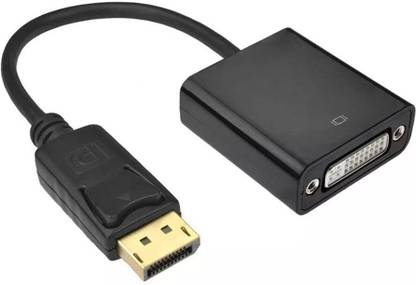 WiredCom DVI Cable 0.1 m Display to DVI Adapter Converter, Display Port DP to DVI-I Adapter Displayport DVI Splitter Male to Female Video Link Cable 1080P