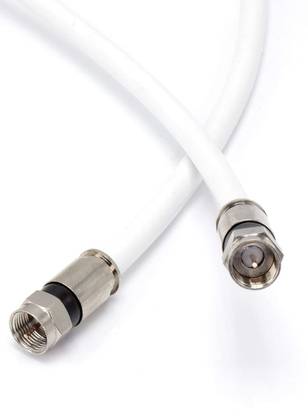 Protech DVI Cable 20 m RG6 WHITE COAXIAL CABLE 15 METER WITH CONNECTOR