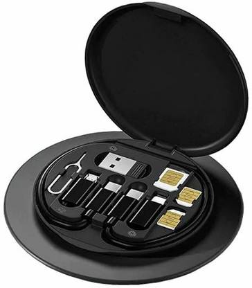 TECHGEAR Ethernet Cable 0.3 m All In One Data Cable Travel Set & Phone Stand