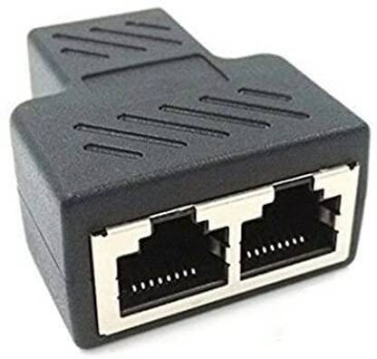Etzin Ethernet Cable 0 m Plastic RJ45 Splitter, Ethernet Splitter, RJ45 Splitter Adapter LAN Network