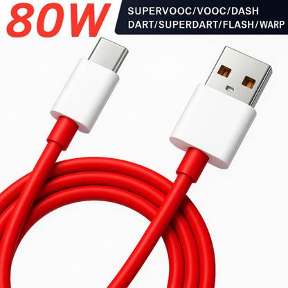 RoarX USB Type C Cable 8 A 1 m TPE SUPERVOOC, VOOC, DASH, WARP 80W 65W 33W WARP Type C Cable Data Sync Fast Charge Cable compatible with OnePlus 12/OnePlus 12r /OnePlus 11/OnePlus 11R/OnePlus 10 Pro/OnePlus 10R/OnePlus 9R/ OnePlus 8 / OnePlus 8T / Oneplus 7 / OnePlus 7T / Oneplus 6