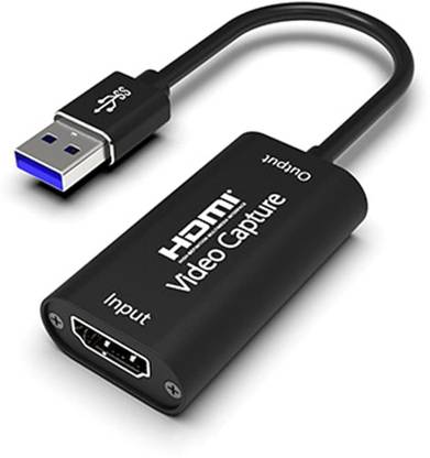 TECHGEAR HDMI Cable 0.2 m 4K HDMI Video Capture Card, USB 3.0