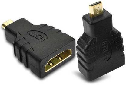fdealz 2 Pieces of Micro HDMI Male to HDMI Female Adapter HDMI cable to a Micro HDMI connection for Raspberry pi 4