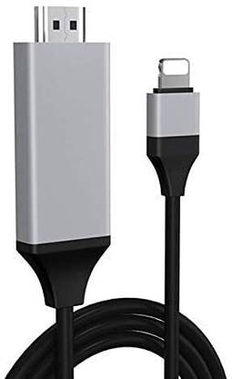 RuhZa Lightning Cable 2 m Lighning To Hdmi Hdtv Tv Av Cable Cord Adapter| 6.6Ft 2K@60Hz,1080P Digital Av Adapter Sync Screen Connector