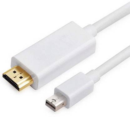 LipiWorld HDMI Cable 1.8 m Mini Display Port Male to HDMI Male Cable -1.8M MINIDP to HDMI
