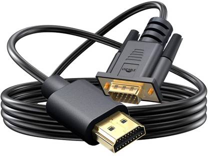 RuhZa HDMI Cable 2 A 1.5 m NA HDMI to VGA Cable 1080P HDMI Male to VGA Male D-SUB 15 Pin Connector Cable Cord
