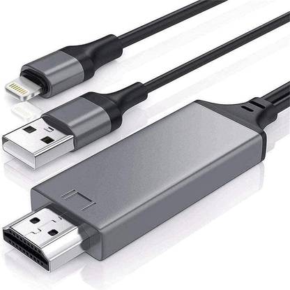 RuhZa HDMI Cable 1.8 m Lightning to HDMI Cable Adapter Compatible with Phone iPad
