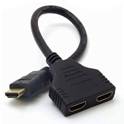 All mobile solution HDMI Cable 1 m HDMI Splitter Cable 1m, HDMI Cable 1 in 2 Out 4K, HDMI Splitter for Dual Monitors For Projectors, PS3, DVD Players, HDTV, LCD, satellite boxes