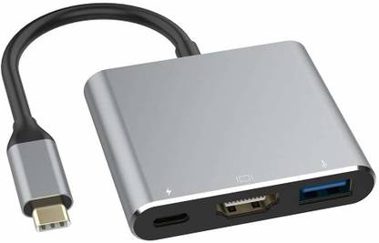 Etzin HDMI Cable 0.07 m metal USB C to HDMI Multiport Adapter, 3 in 1 USB C Hub EPL-221TC