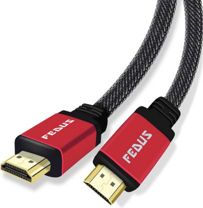 Fedus HDMI Cable 1 m Certified 4K 60Hz Long HDMI Cable Aluminium Shell Braided Ultra HD 2.0