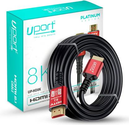 UPort HDMI Cable 5 m 8K HDMI Cable 2.1 Ultra High Speed 48Gbps with eARC Supports 4K@120Hz, 8K@60Hz