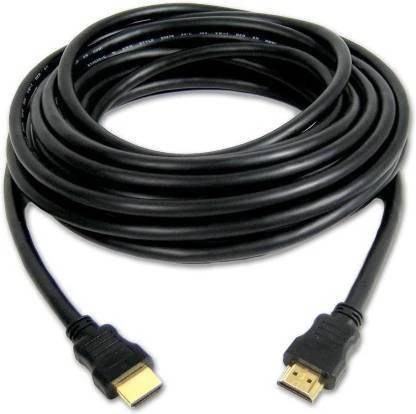TERABYTE HDMI Cable 5 m Digital Cable 5m HDMI HD Wire Round HDMI Cable High Speed with Ethernet v1.4 Full HD 4K 3D ARC HD TV or Projector for LED LCD Laptop PS3 X Box (Black)