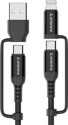 Ambrane Lightning Cable 2 A 1.2 m Fast Charging & Data Sync 5A Lightning Y6