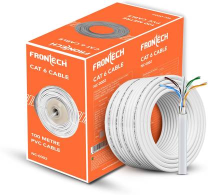 Frontech LAN Cable 100 m Polyethylene NC-0002 Best Reliability & Performance with Durable & Long-Lasting Material