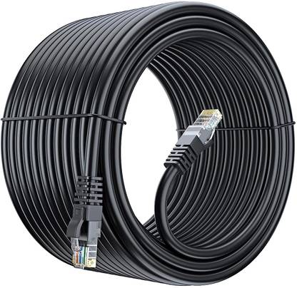 Civon LAN Cable 15 m 15 Meter Cat 5e Heavy Duty Outdoor Internet Network LAN Cable Waterproof Router Speed upto 1000 Mbps