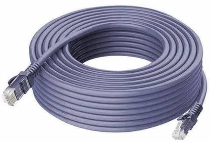RAREGEAR LAN Cable 8 m LAN Cable with Gold Plated Connectors Supports Upto 1000Mbps Cat 6 Hi-Speed Ethernet Heavy Duty Cord Waterproof Internet LAN Cable (8 Meter)