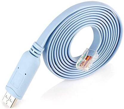 Tobo LAN Cable 1.8 m USB Console Cable,USB to RJ45 Console Serial Console Cable TD-869C