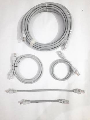 Ya-net LAN Cable 2 A 16 m UN SHIELDED CAT 6 LAN PATCH CORD MTR GREY , PURE COOPER CABLE AND GOLD PLATED CONNECTOR